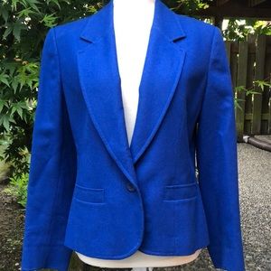 Women’s Pendelton cobalt blue wool blazer